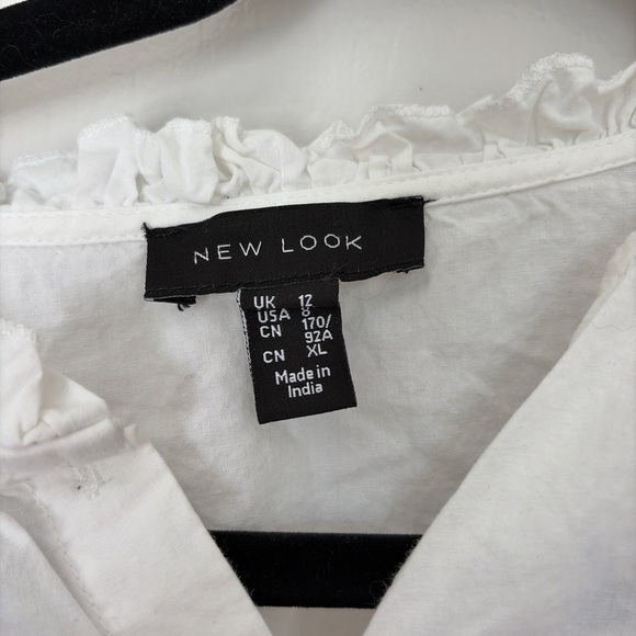 New Look Ivory Ruffle Top - Picture 3 of 5